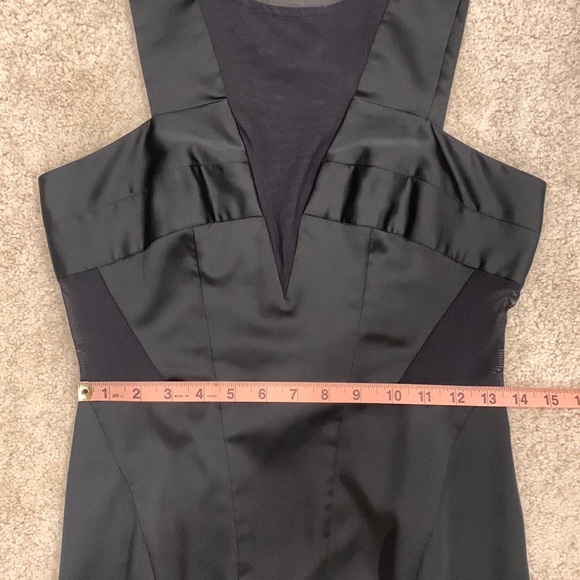 All Saints Black Mesh Cutout Mini Sleeveless Dress - Picture 13 of 16